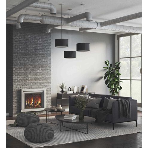 Markor 3 Light 18.12 inch Brushed Nickel/Matte Black/Vintage Brass Drum Pendant Ceiling Light