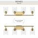 Reines 4 Light 31.75 inch Brushed Gold Bath Vanity Wall Light