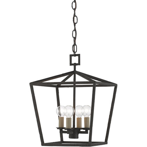 Denison 4 Light 12 inch Molé Black Lantern Pendant Ceiling Light, Small