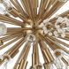 Starburst 24 Light 36 inch Satin Brass Chandelier Ceiling Light