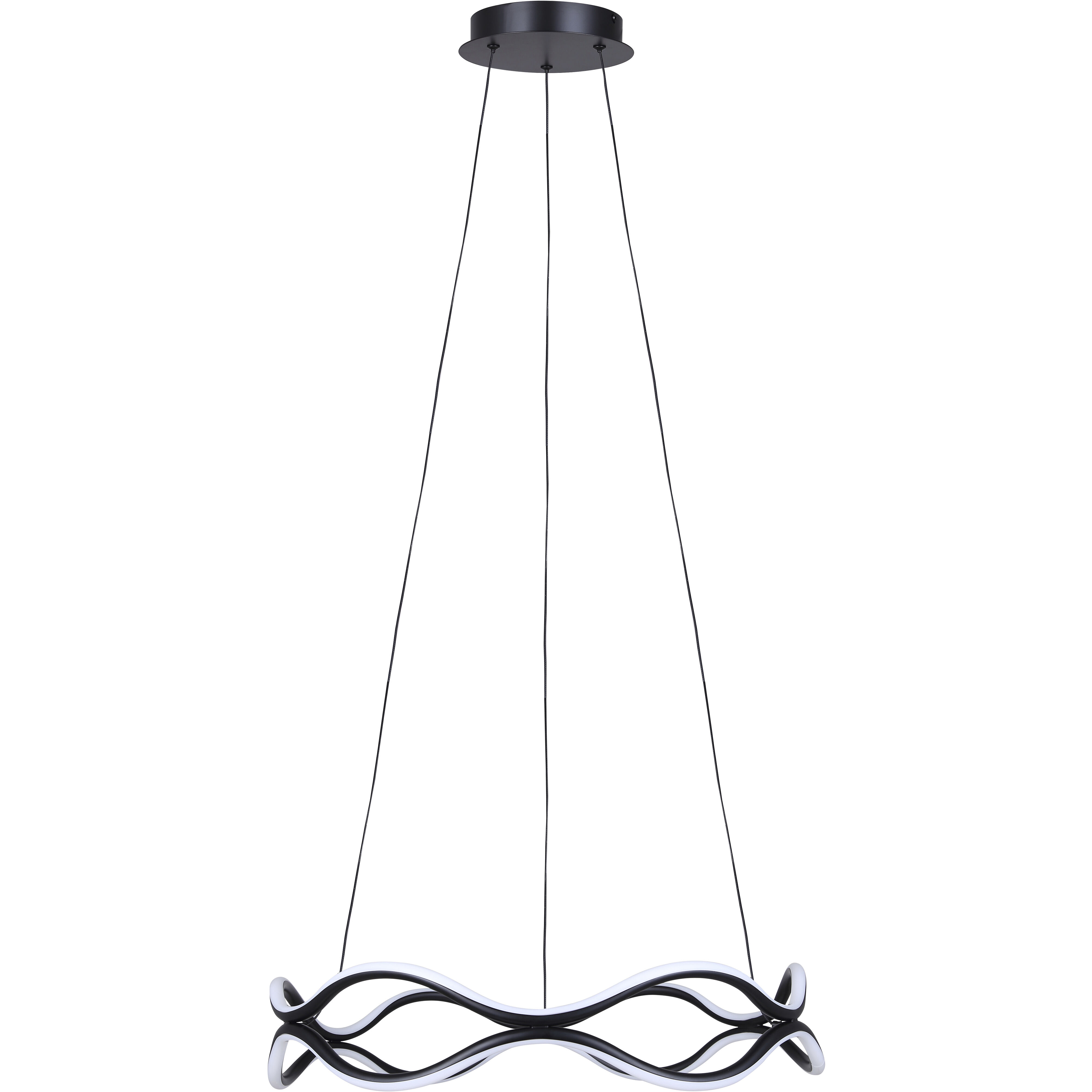 Castra LED 23.13 inch Black Chandelier Ceiling Light