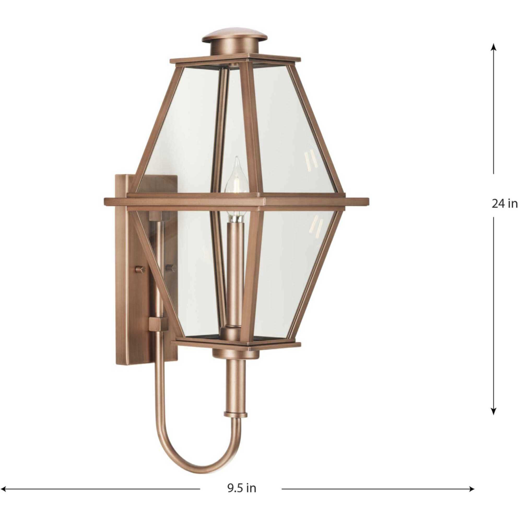 Bradshaw 1 Light 24 inch Antique Copper Outdoor Wall Lantern, Design Series