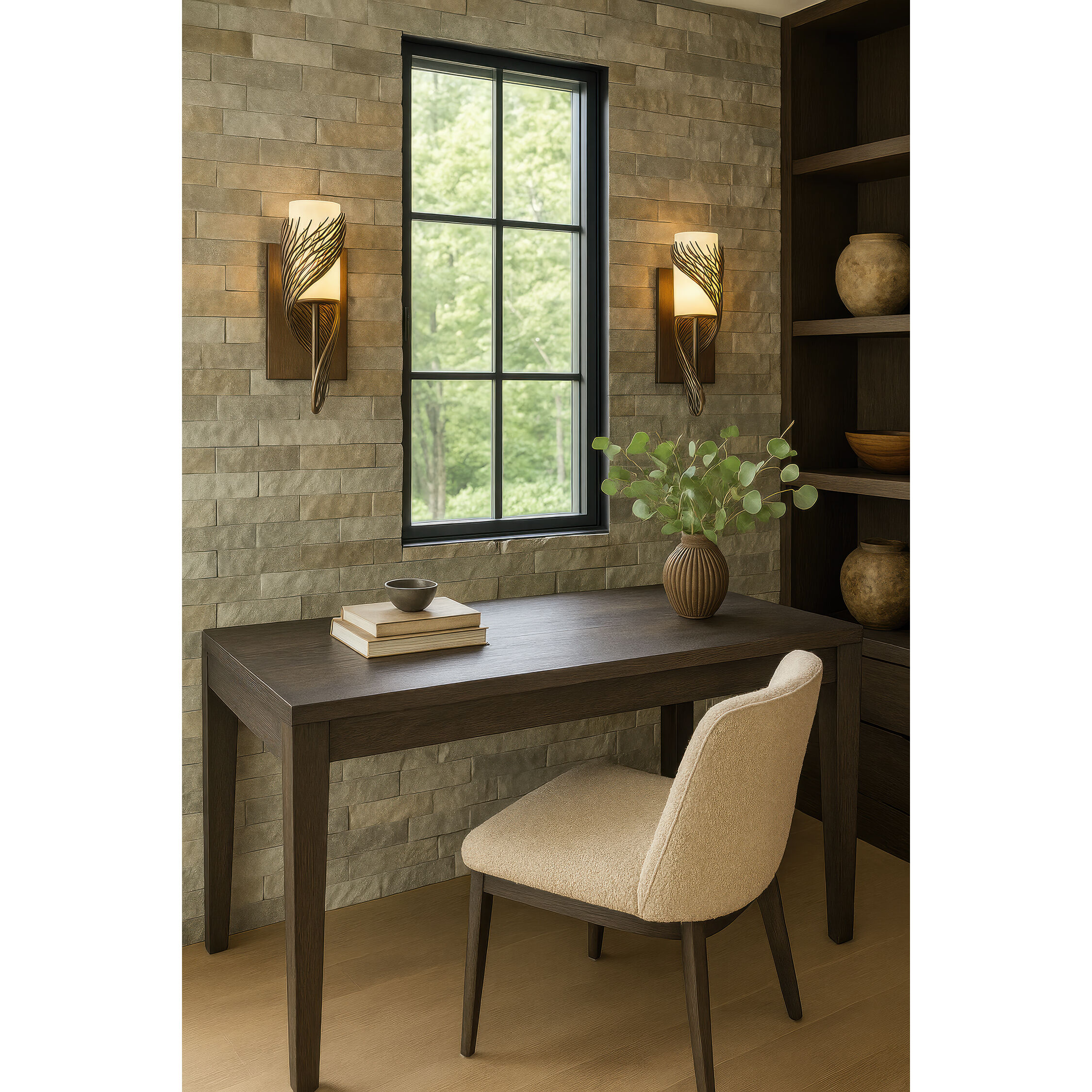 Flow 1 Light 4.5 inch Hammered Ore Right Sconce Wall Light