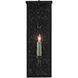 Tanzy 1 Light 18.38 inch Midnight Black Outdoor Wall Sconce, Small