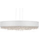 Signature Eclyptix LED 28.8 inch Polished Stainless Steel Pendant Ceiling Light in Wavy Layout, Silver, Wavy Layout