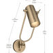 Ruehl 14 inch 9 watt Champagne Bronze Swing Arm Wall Sconce Wall Light