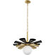 Daphne 1 Light 24.5 inch Matte Black and French Gold Pendant Ceiling Light