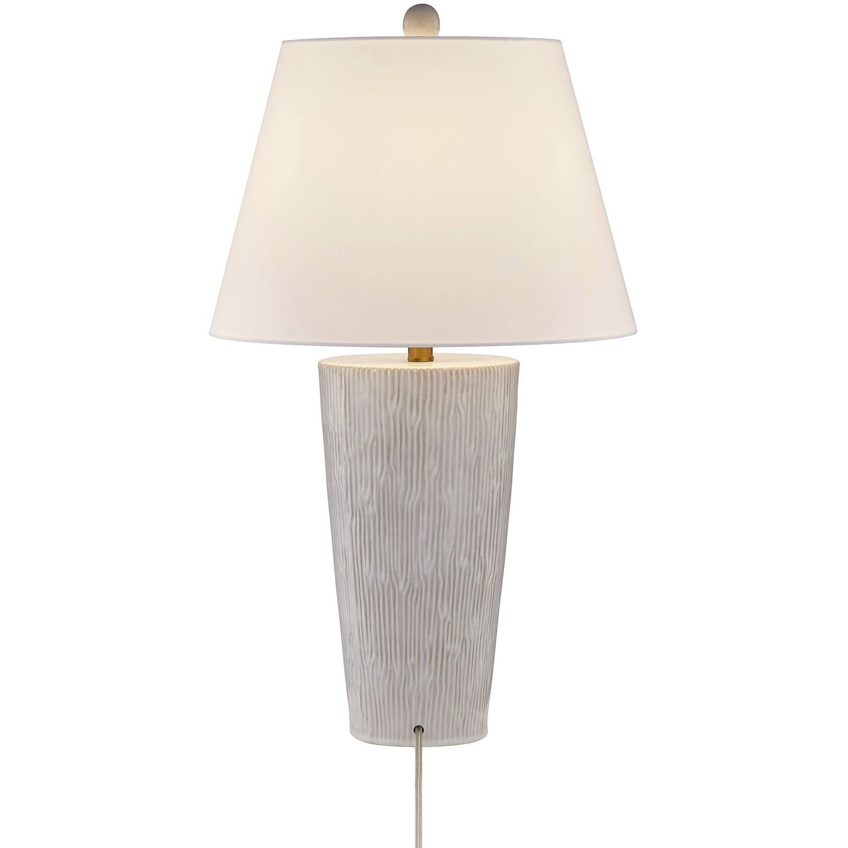 James 29 inch 100.00 watt Distressed White Table Lamp Portable Light, Coco & Dash