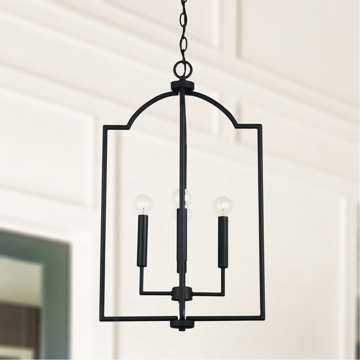 Carter 4 Light 16 inch Matte Black Foyer Ceiling Light