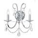 Othello 2 Light 14 inch Polished Chrome Sconce Wall Light in Clear Hand Cut