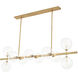 Largo 10 Light 20.47 inch Antique Brass and Clear Glass Chandelier Ceiling Light