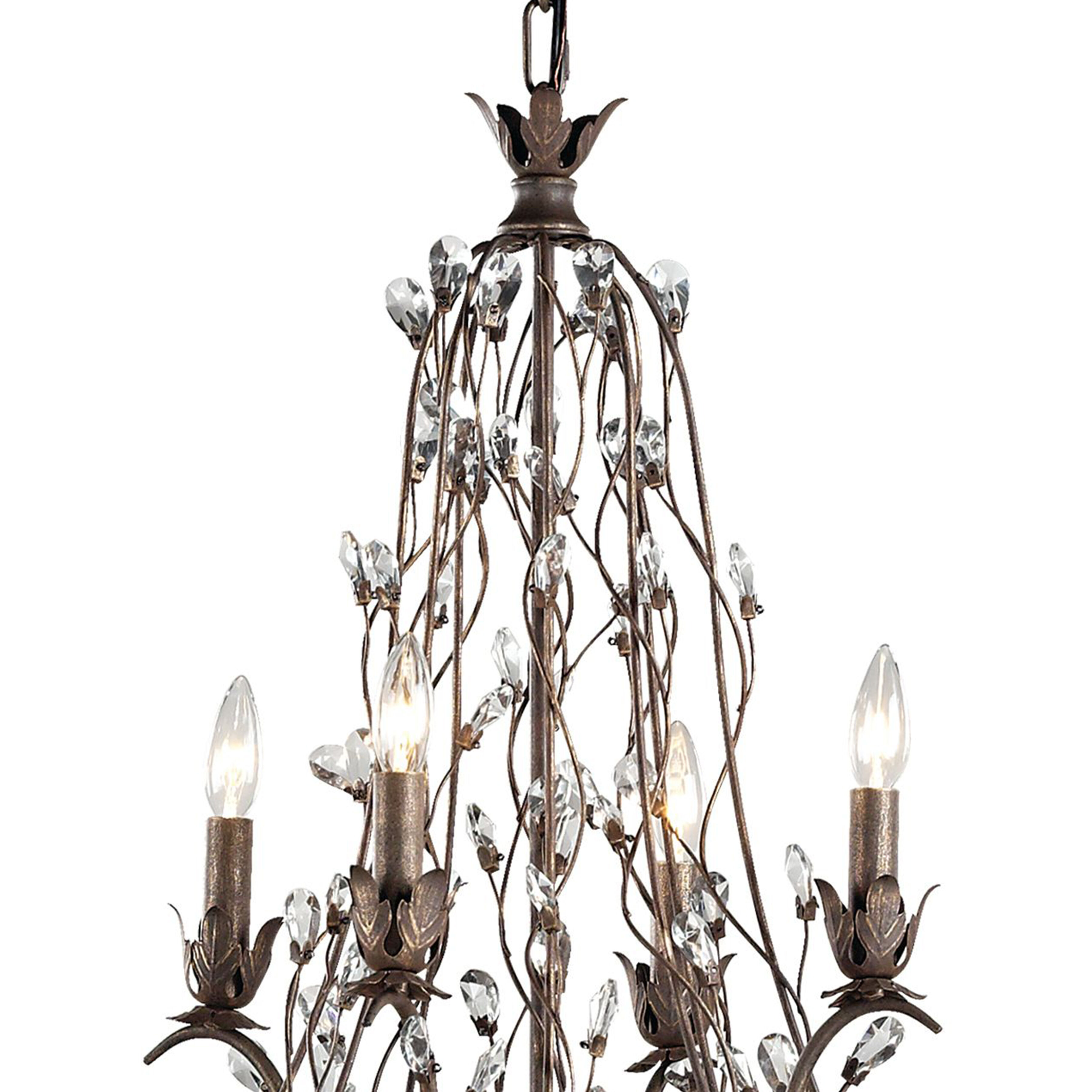 Sagemore 12 Light 37 inch Bronzed Rust with Clear Chandelier Ceiling Light
