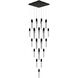 Original Glacier Avenue LED 36 inch Dark Bronze Multi Port Pendant Ceiling Light in Bubbled