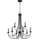 Brooks 9 Light 29 inch Noir Chandelier Ceiling Light