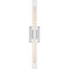 Keaton 2 Light 5 inch Chrome Bath Vanity Wall Light in Crackle Glass