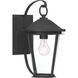 Outremont 1 Light 15.25 inch Sand Coal Black Outdoor Wall Lantern