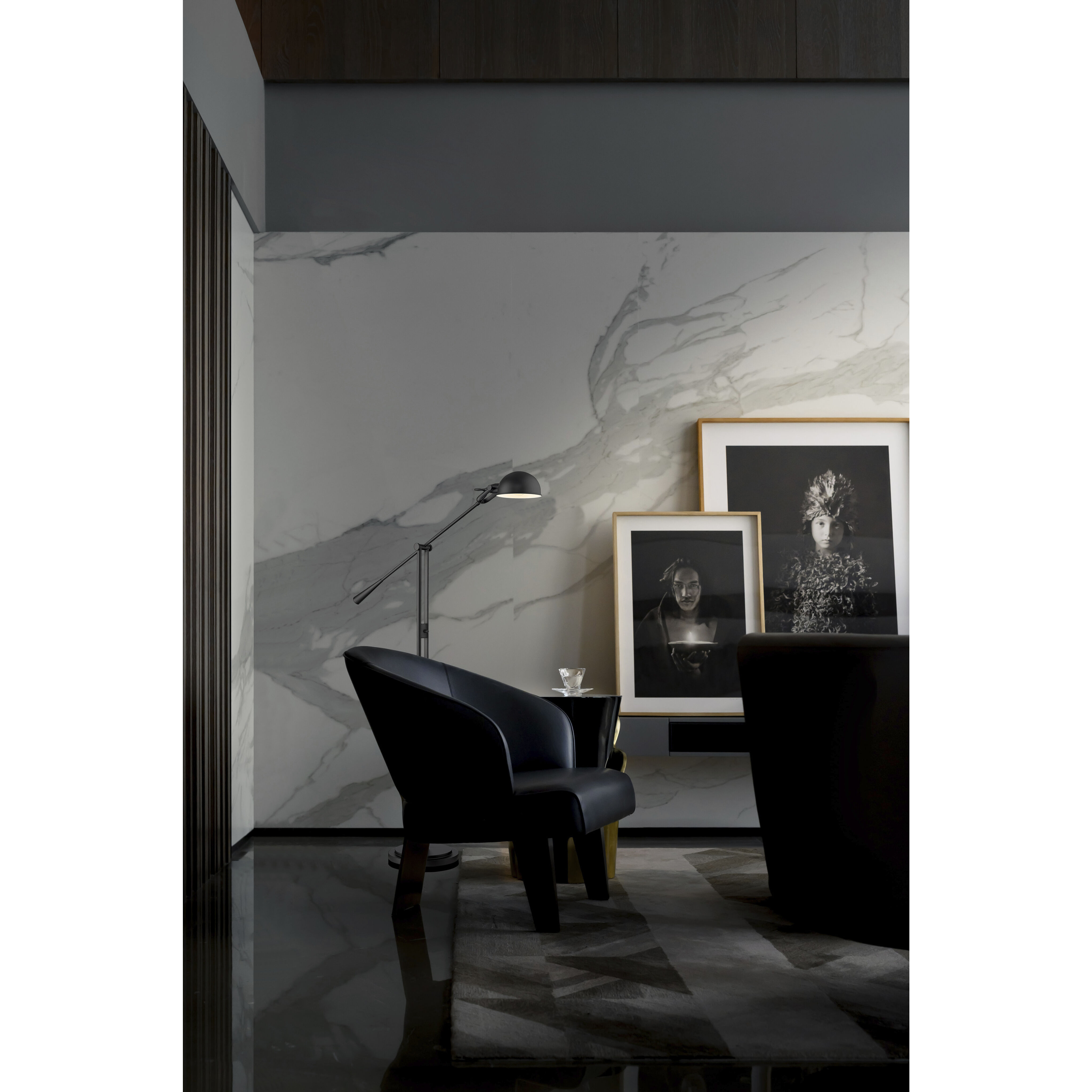 Grammercy Park 82.5 inch 100.00 watt Matte Black Floor Lamp Portable Light