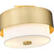 Counterpoint 2 Light 13 inch Modern Gold Semi Flush Mount Ceiling Light