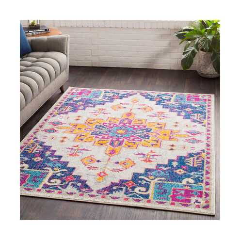 Elaziz 36 X 24 inch Dark Blue/Aqua/Saffron/Bright Orange/Bright Pink Rugs, Rectangle