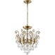Canada 6 Light 16 inch Antique Brass Chandelier Ceiling Light, Gold Frame
