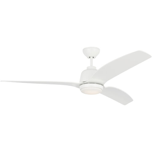 Avila 60 inch Matte White with Matte White ABS Blades Ceiling Fan