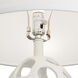 Luna 30 inch 150.00 watt White Table Lamp Portable Light