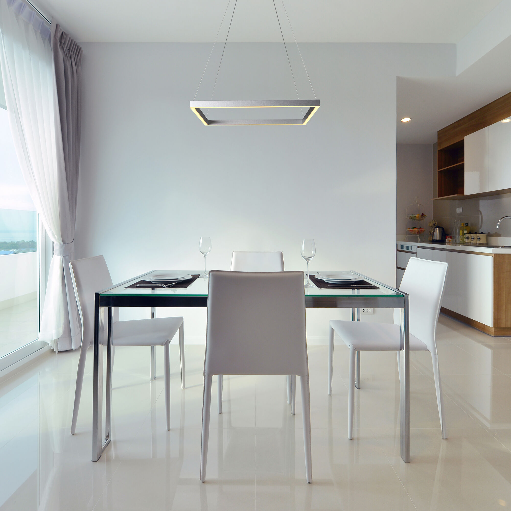 Atria 19.75 inch Silver Pendant/Chandelier Ceiling Light