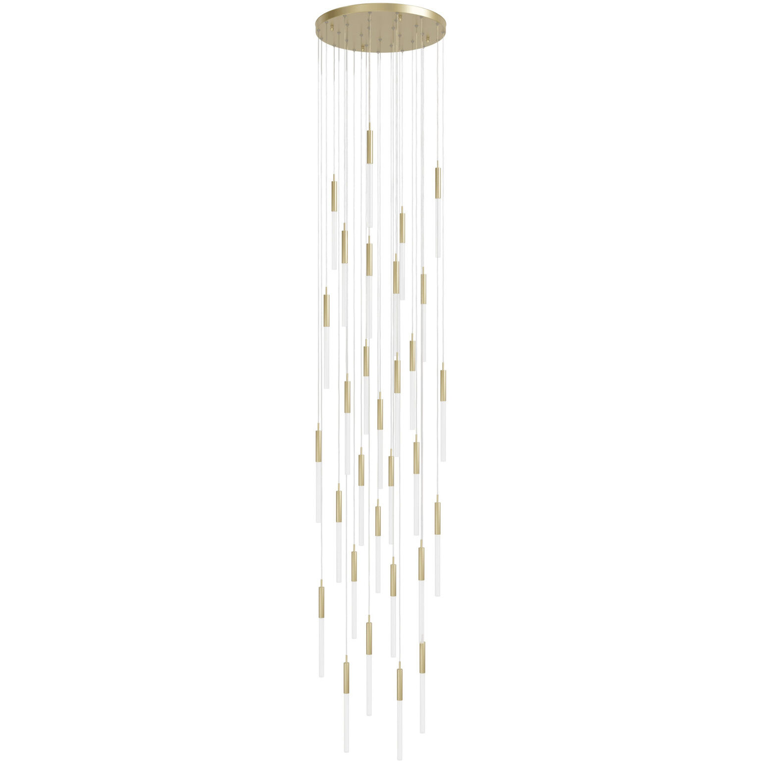 Main St. LED 30 inch Brushed Brass Pendant Ceiling Light in Frosted