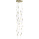 Main St. LED 30 inch Brushed Brass Pendant Ceiling Light in Frosted