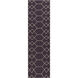 Frontier 96 X 30 inch Eggplant, Cream Rug