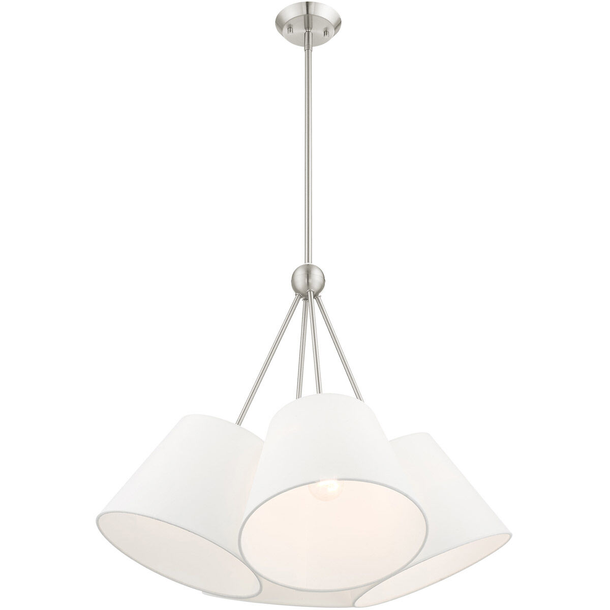 Prato 4 Light 25 inch Brushed Nickel Chandelier Ceiling Light