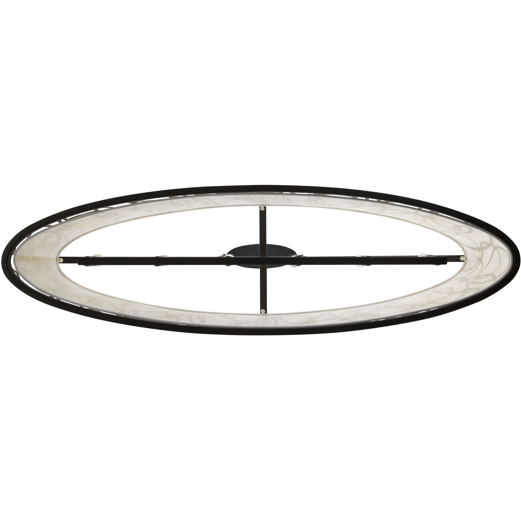 Scribble 6 Light 48 inch Matte Black with Artifact Linear Pendant Ceiling Light, Smithsonian Collaboration