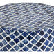 Coyle 18 X 15.5 inch Blue with White Accent Table