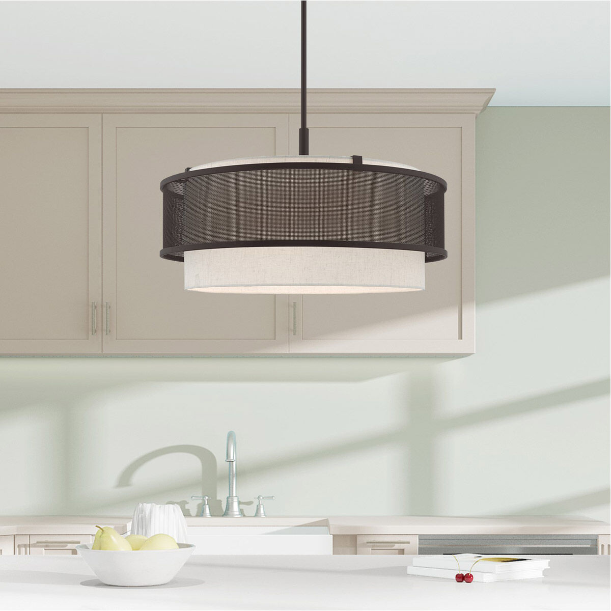 Braddock 5 Light 24 inch Bronze Pendant Chandelier Ceiling Light