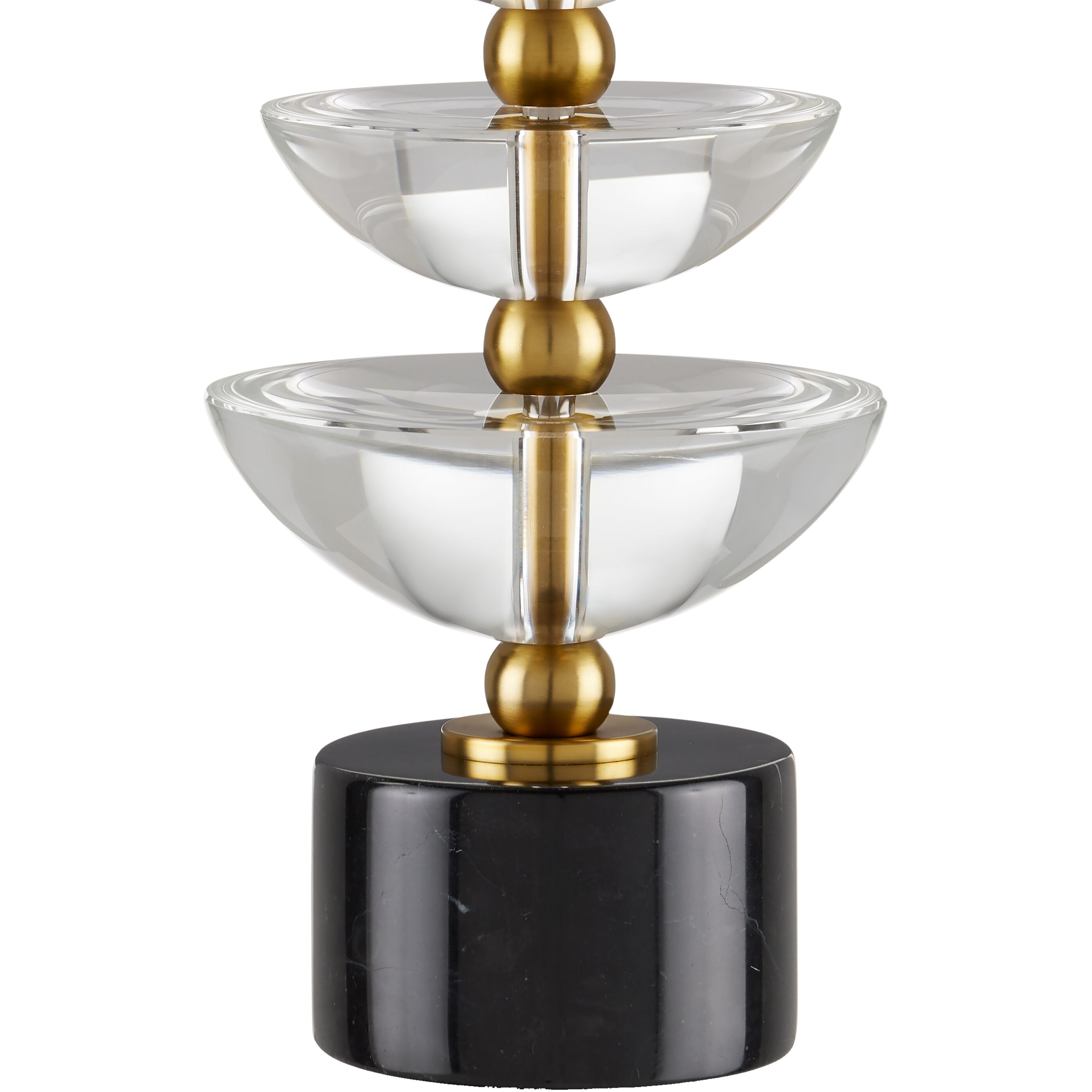 Waterfall 27.5 inch 150 watt Clear/Natural/Brass Table Lamp Portable Light