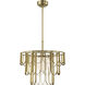 Melody 1 Light 24 inch Satin Brass Pendant Ceiling Light