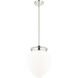 Gideon 1 Light 12.5 inch Polished Nickel Pendant Ceiling Light
