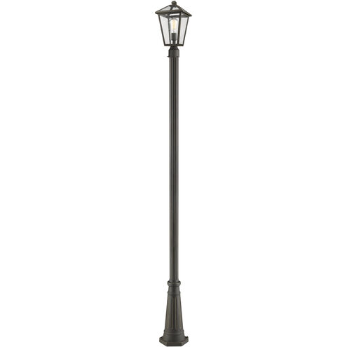 Talbot 1 Light 110.25 inch Oil Rubbed Bronze Outdoor Post Mounted Fixture in Seedy Glass