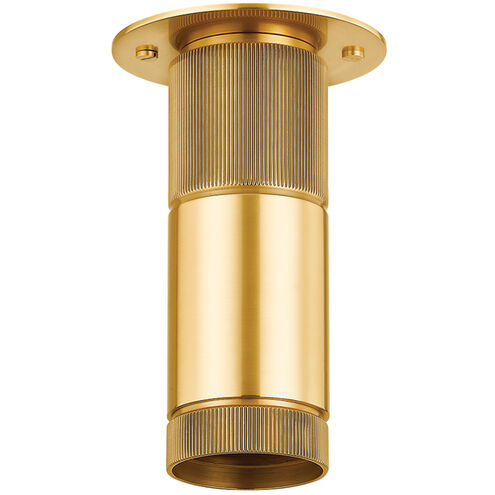 Dighton 1 Light 4.75 inch Aged Brass Flush Mount Ceiling Light