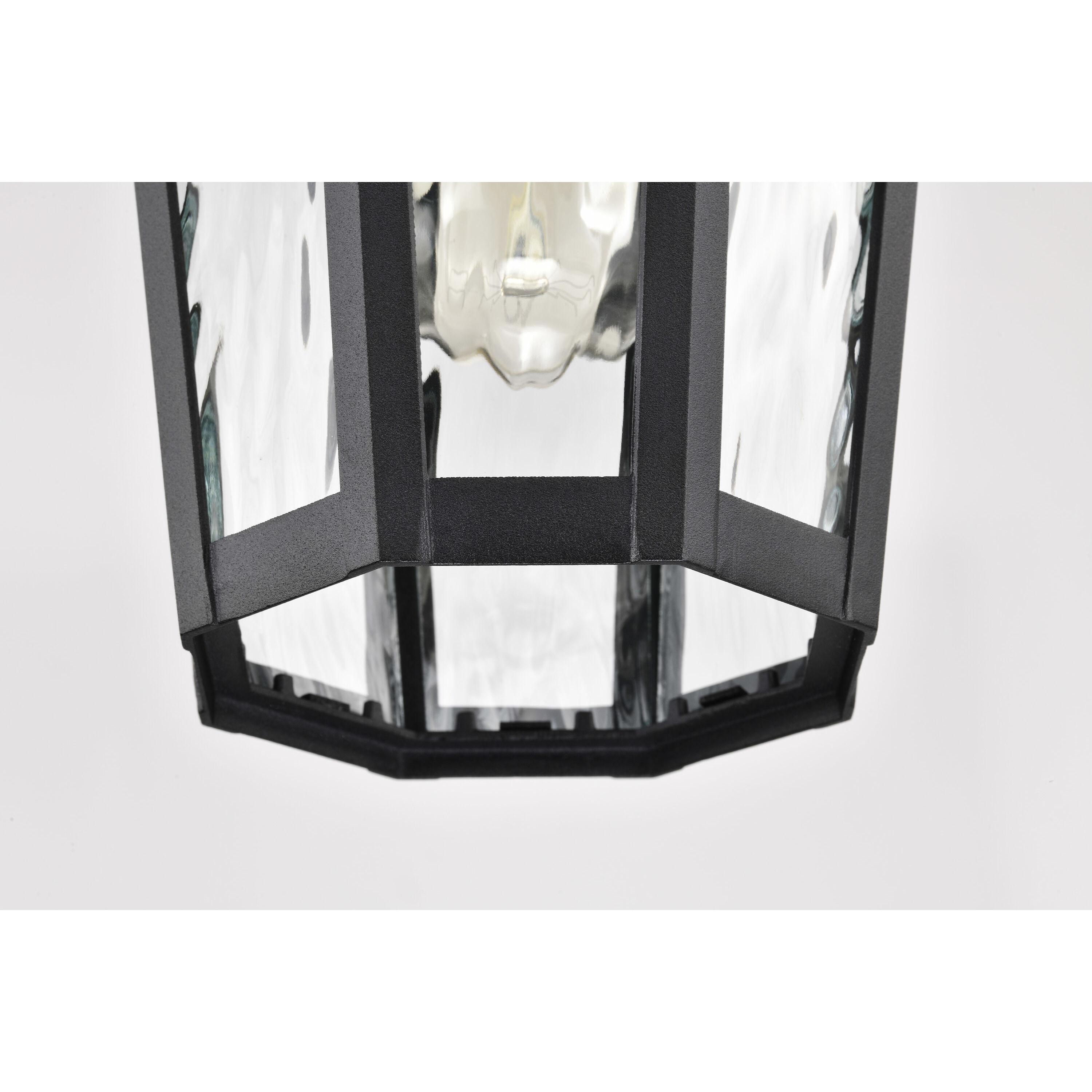 East River 8 inch Matte Black Outdoor Hanging Lantern