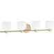 Valentina 4 Light 30 inch Champagne Gold Vanity Light Wall Light