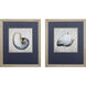 Waterside Blue and Gray Framed Art