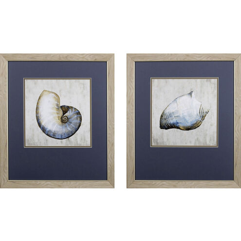Waterside Blue and Gray Framed Art