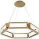 Mies LED 35 inch Aged Brass Chandelier Ceiling Light in 35in. 