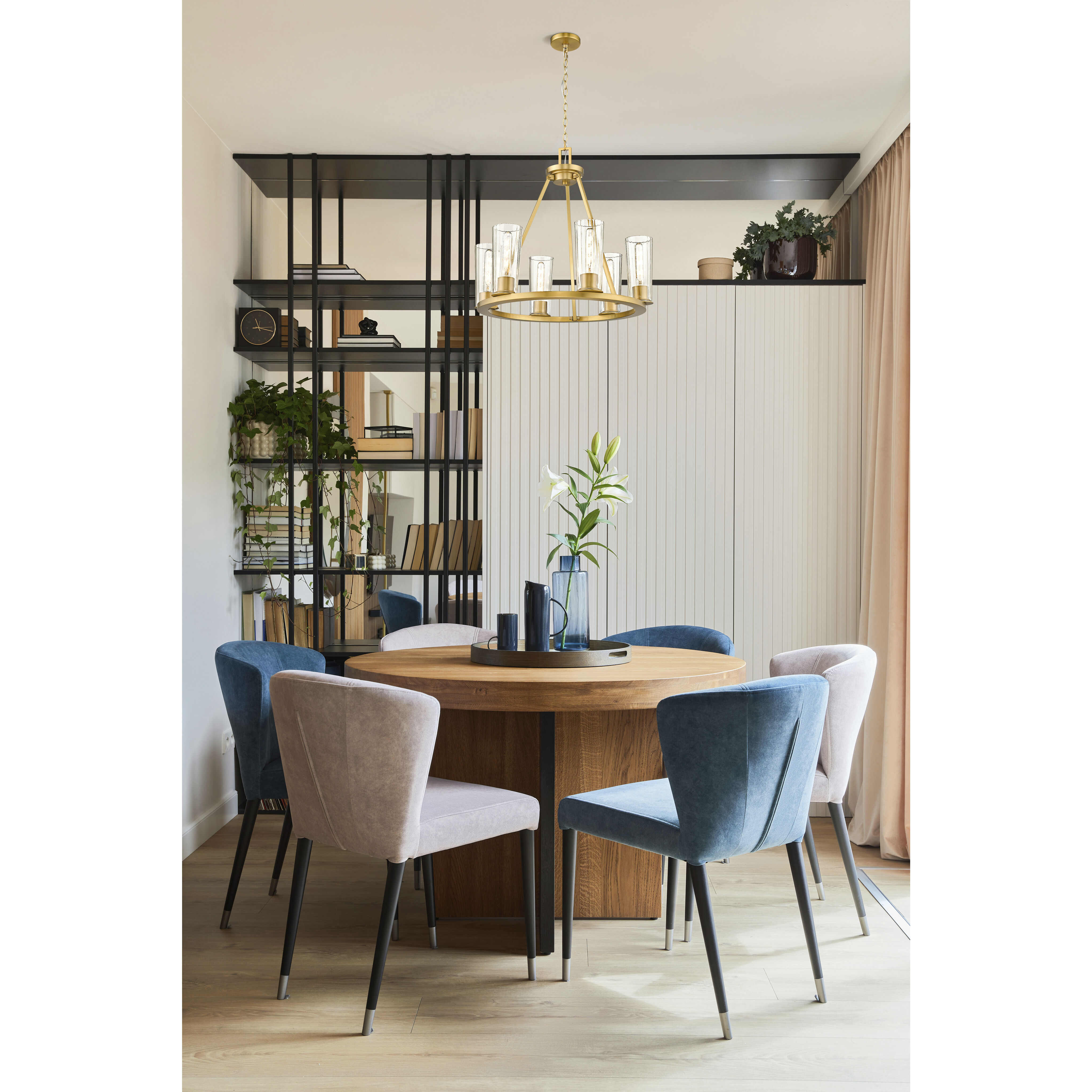 Titus 6 Light 26 inch Modern Gold Chandelier Ceiling Light