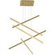 Vega LED 0.75 inch Brushed Gold Multi Pendant Ceiling Light