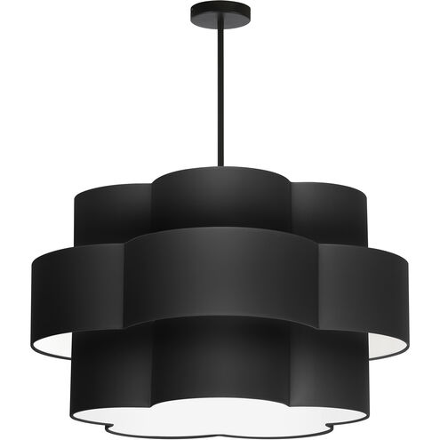 Phlox 4 Light 28 inch Matte Black with Black Chandelier Ceiling Light