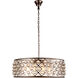 Madison 8 Light 32 inch Polished Nickel Pendant Ceiling Light in Clear, Smooth Royal Cut, Urban Classic
