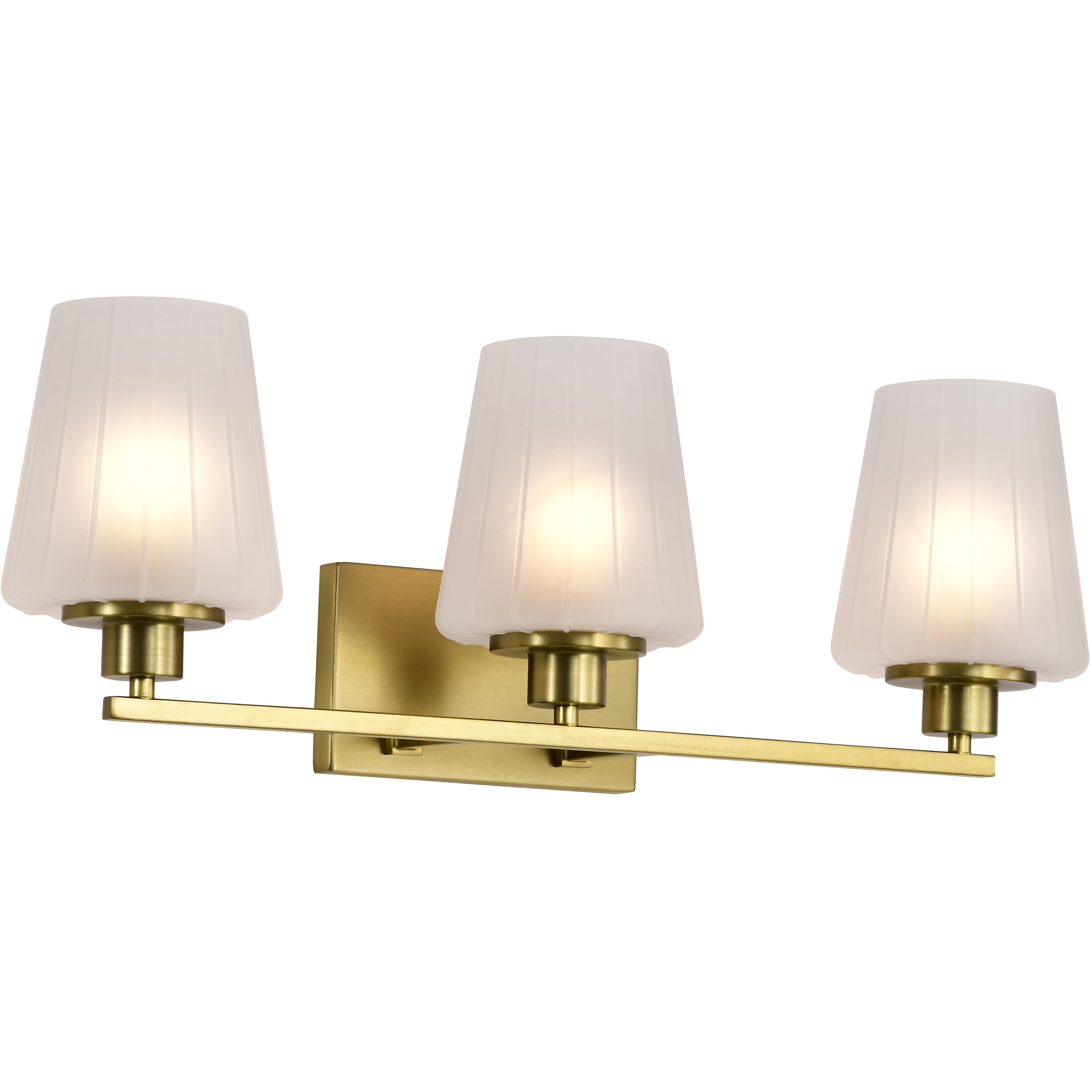 Lune 24 inch Vintage Brass Vanity Wall Light
