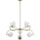 Rover LED 35.5 inch Satin Brass Chandelier Ceiling Light